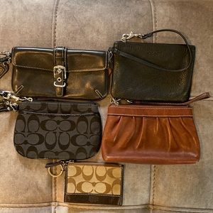 Coach wristlet and card keychain lot